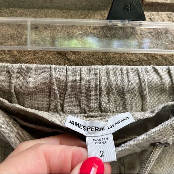 James Perse Canyon 100% Linen Button Up Shirt & Short Set Silt Pigment 2 Medium - Picture 12 of 12